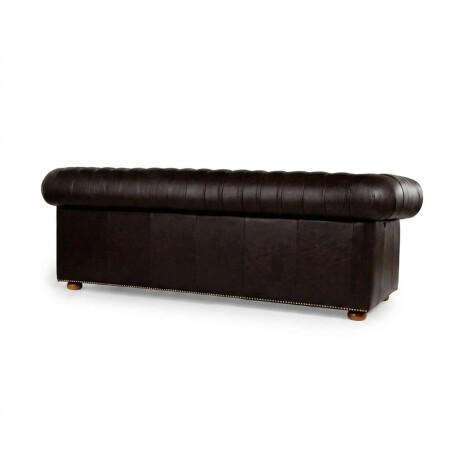 Sofá Chesterfield Novo - Cuero Básico - 3 cuerpos Café - (Preventa)