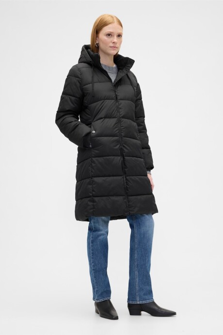 Campera Larga Puffer Mujer Black 1
