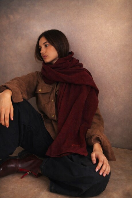 Pashmina PUR Bordeaux