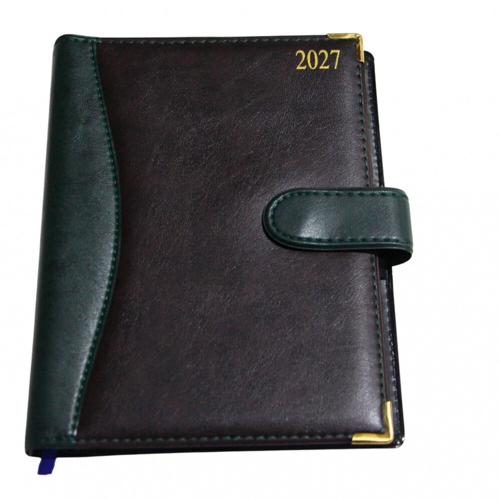 AGENDA ABEZETA 203 CP CLASSIC TAPA COSIDA Y PRESILLA TAPA VERDE Y MARRON