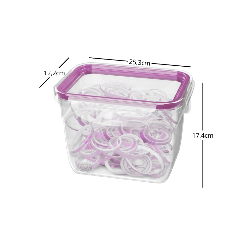 Pote con traba 770 ml ROSADO