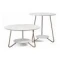 Set Mesa Ratona + Mesa Auxiliar Living Nordico Blanco