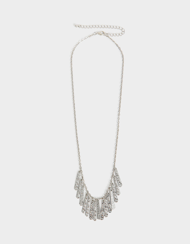 Collares Cortos Metal diferenciado Collar De Metal - Plateado