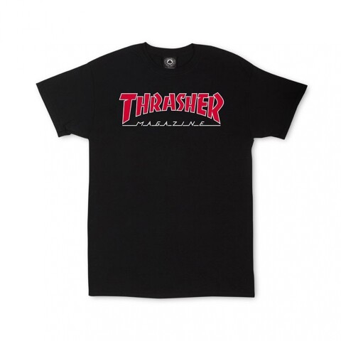 REMERA THRASHER OUTLINED Black