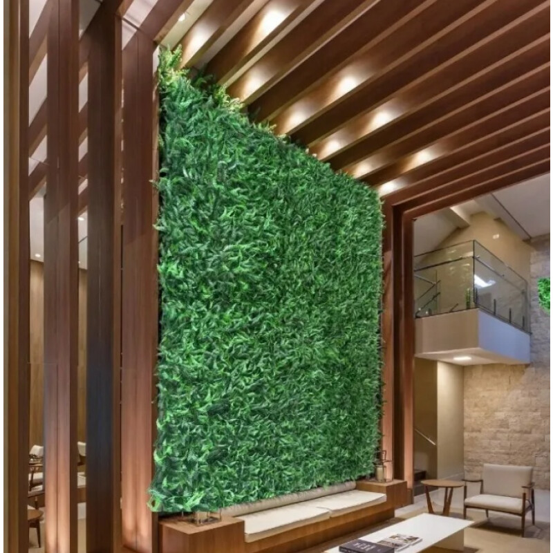 Enredadera Jardín Vertical Artificial Pared Cerco 40x60cm Verde