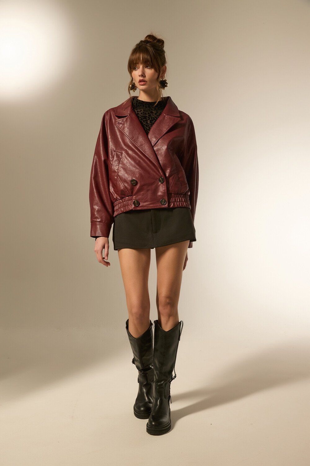 Campera Ilora Cereza Oscuro