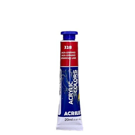 Pintura Acrílica para Lienzo Acrilex 20ml (Tonos Rojos) 328 Laca Geranio