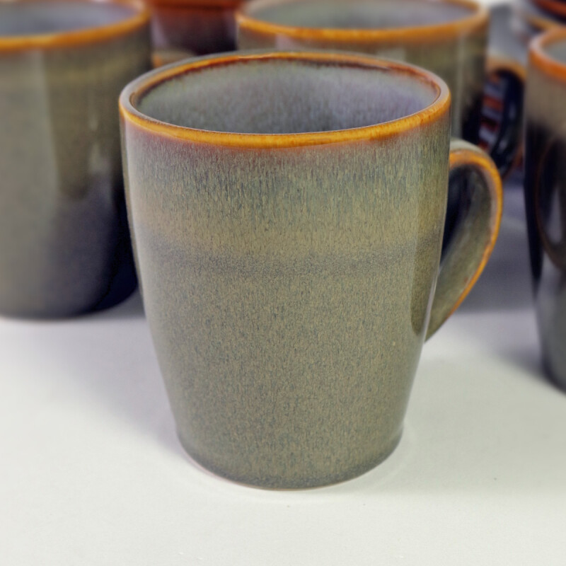 JGO VAJILLA CERAMICA GRIS COMB 16PZAS Unica