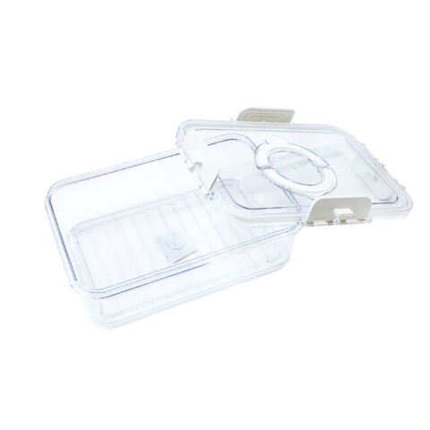 Contenedor acrílico transparente cierre hermético Contenedor Acrílico Transparente Cierre Hermético