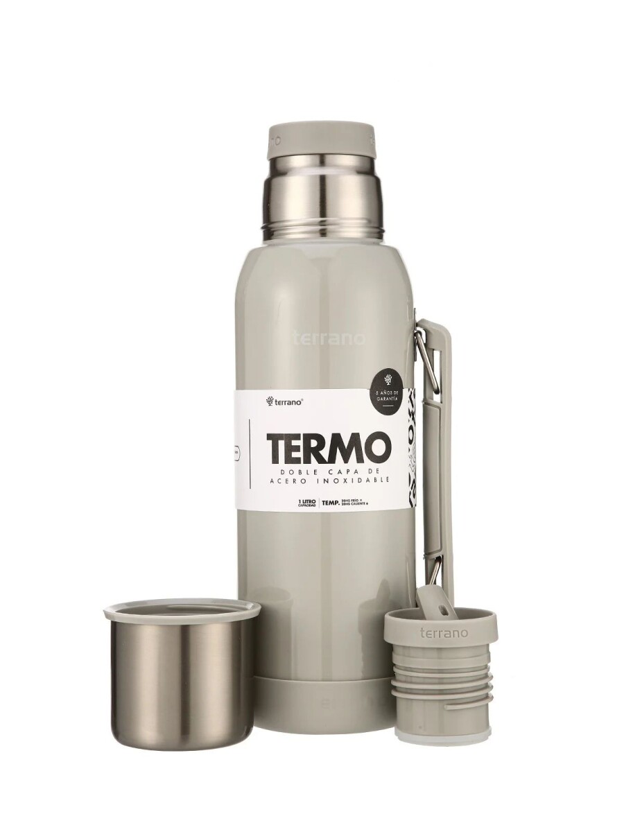 Termo Premium 1lt. Con base de Silicona Metalizado - Oliva 