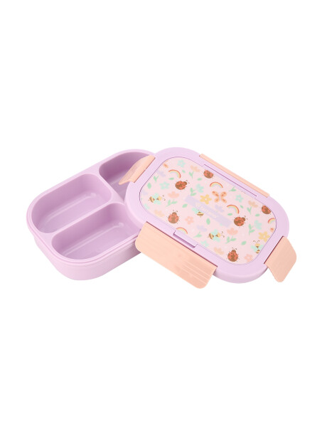 Pickbox Con Cubiertos Kids Purple Flower