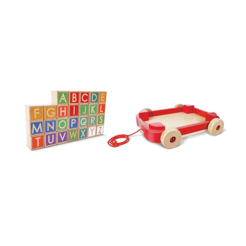 Carro de Arrastre con Bloques Apilables Hape Carro de Arrastre con Bloques Apilables Hape