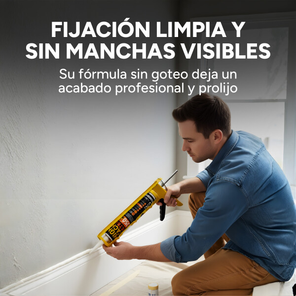 High Tack Ultra Adhesivo Montaje Polímero Extra Fuerte 280Ml Color Negro