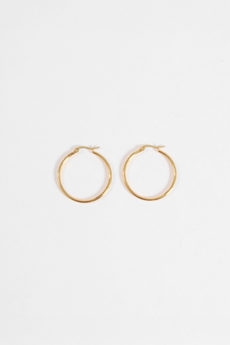 Aros acero large - dorado 
