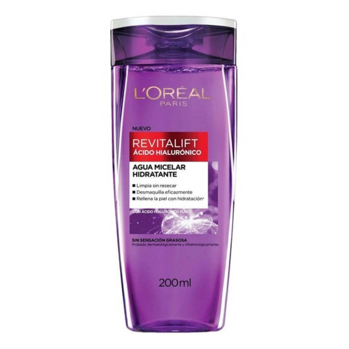 Agua Micelar Revitalift L'Oreal ácido hialurónico 200ml 