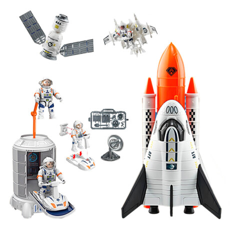 Set Completo Astronautas Vehículos Espaciales Cohete Jug007026