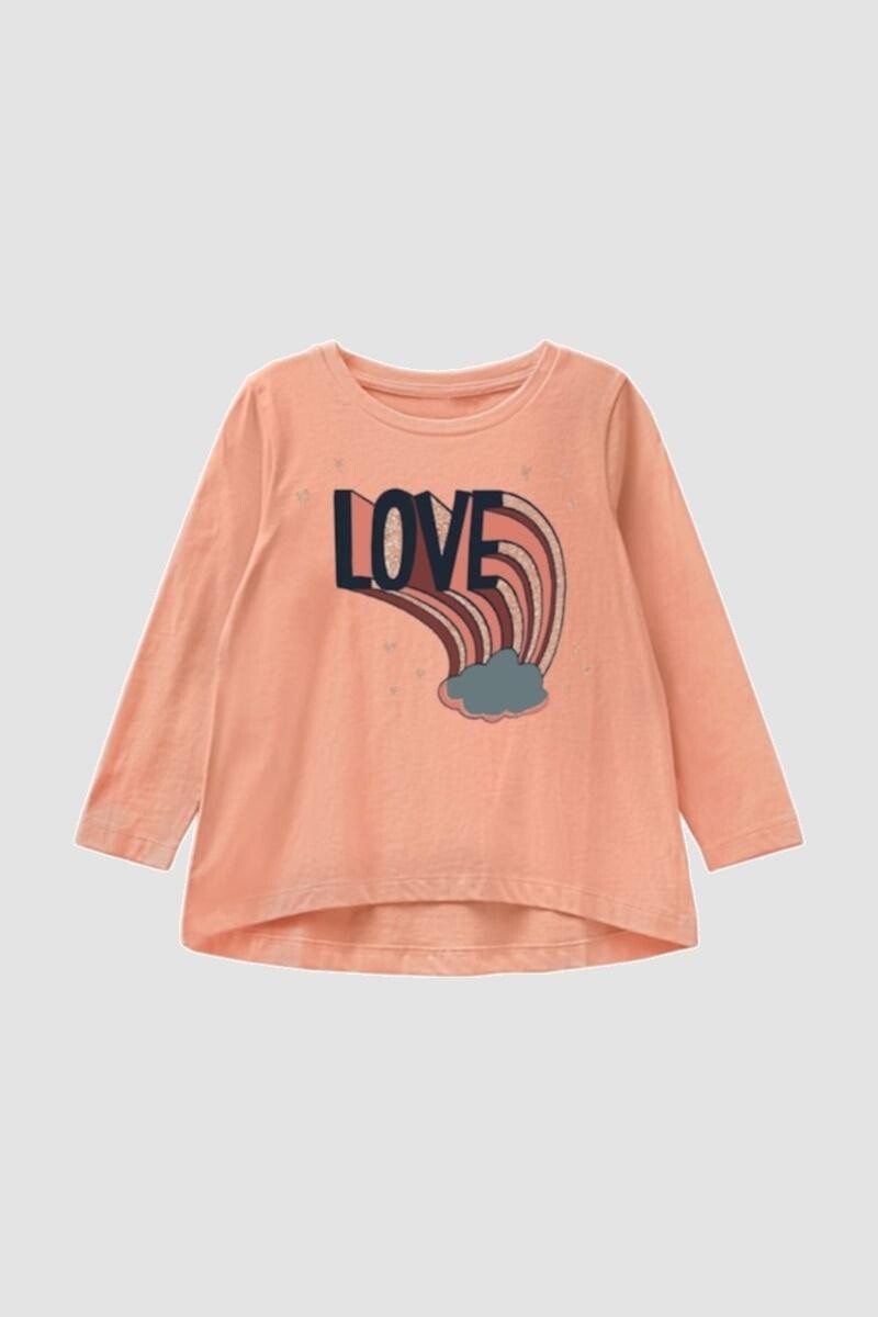Camiseta Manga Larga - Peach Nectar 