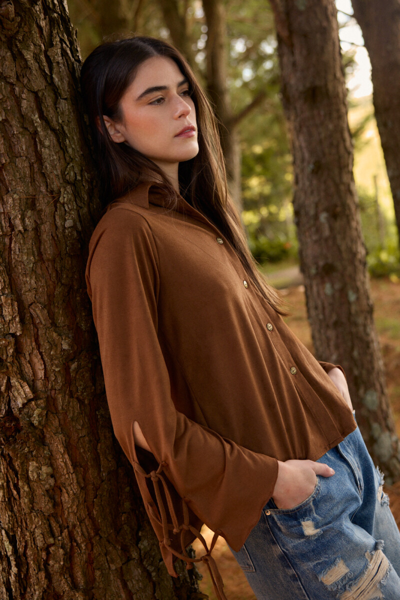 Camisa Ondulada Marron