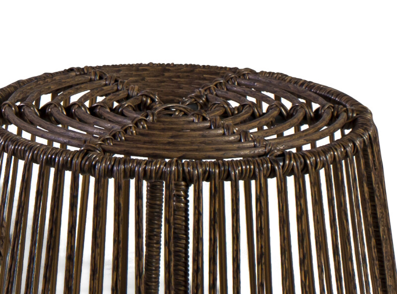 PUFFS, BANCOS Y BANQUETAS PUFF EN RATTAN SINTETICO 2162CF DIAM.43X33H CM