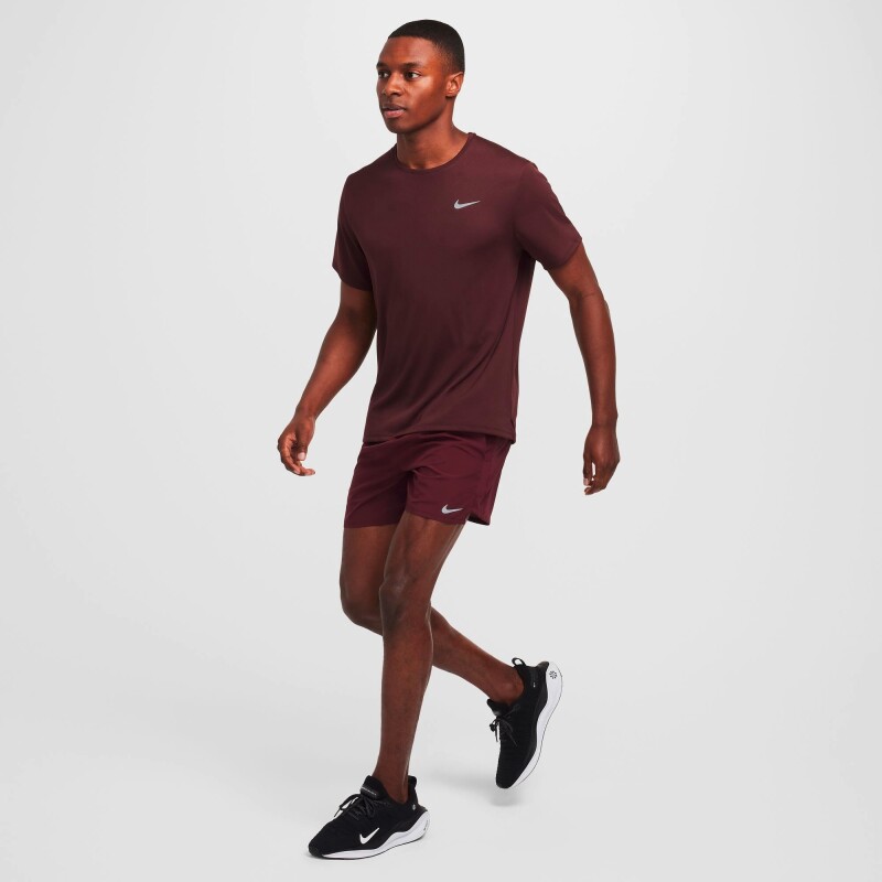 Camiseta Nike Dri-Fit Miler de Hombre Rojo