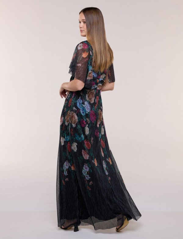 Vestido Noche Floral NEGRO/MULTI