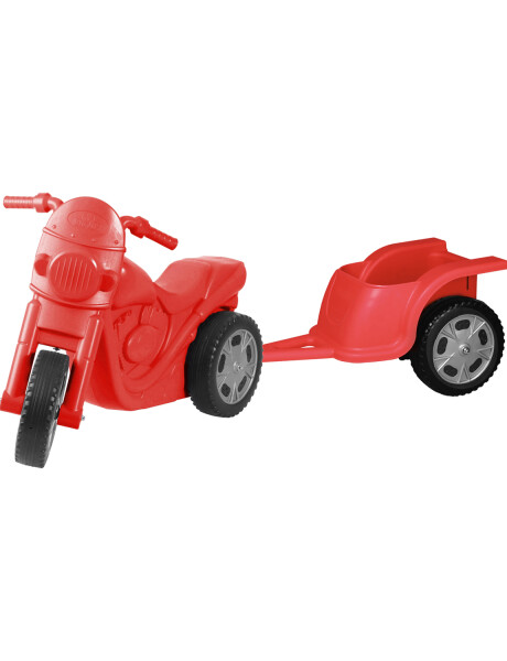 Triciclo moto buggy infantil Big Jim con trailer Rojo