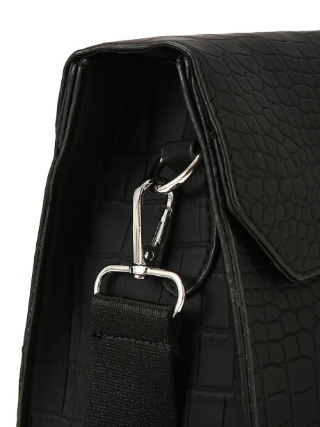 Bandolera Caracas Croco Negro