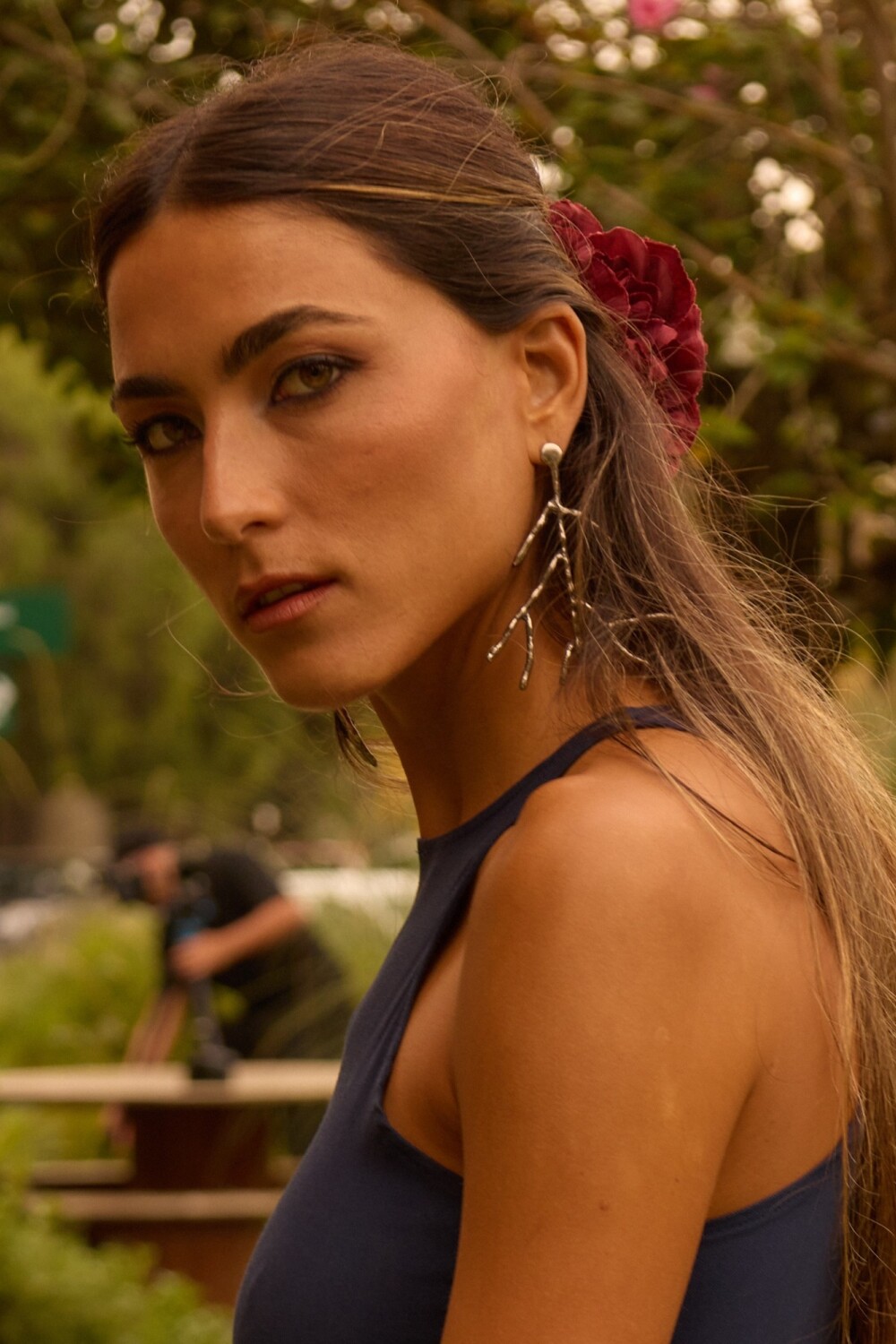 Root Earrings Plateado