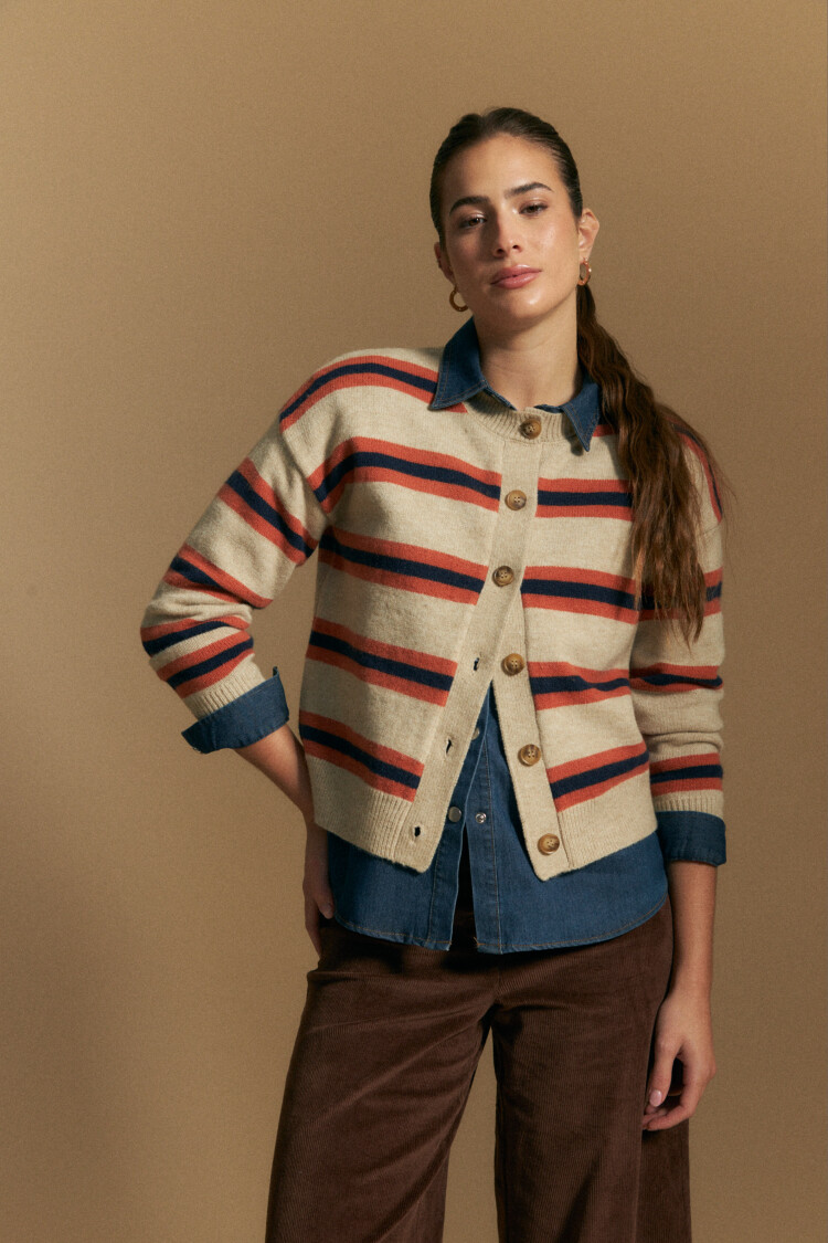 CARDIGAN TRINDADE Beige Melange