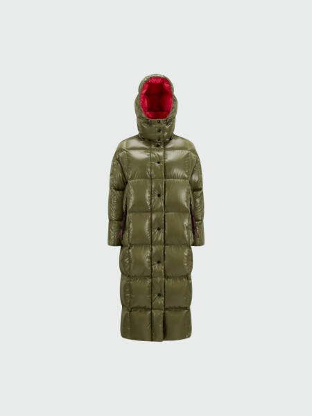 Moncler -Chaqueta larga con capucha desmontable, PARNAIBA Verde