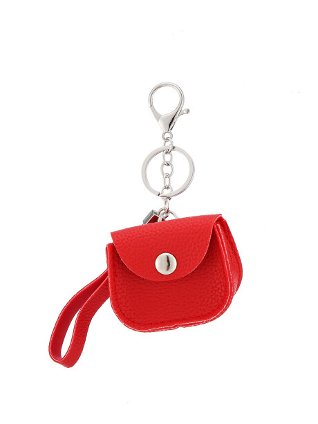 Portamonedas con Broche Rojo