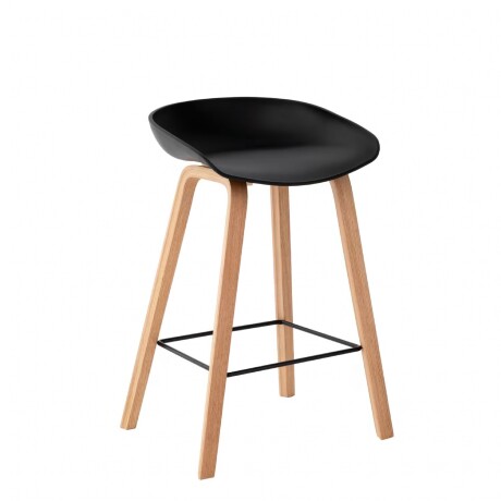 BANQUETA DE BARRA ESTILO NORDICO Banqueta de Barra Estilo Nordico Negra con Madera