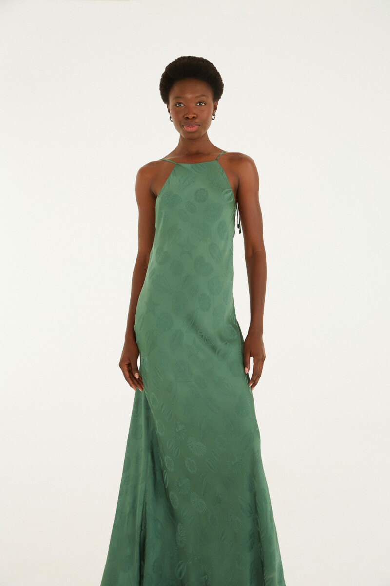 VESTIDO LARGO Verde