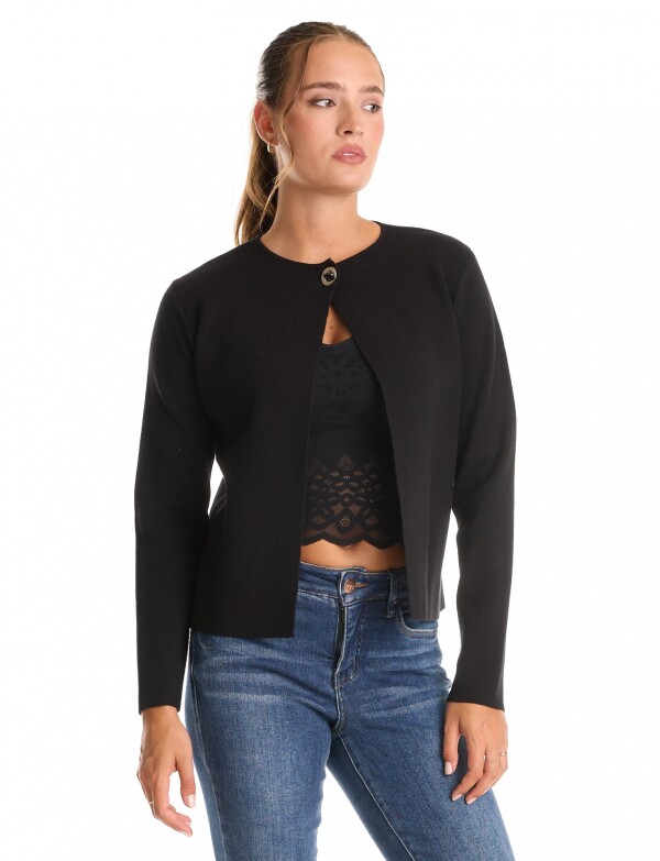 Cardigan Boton NEGRO