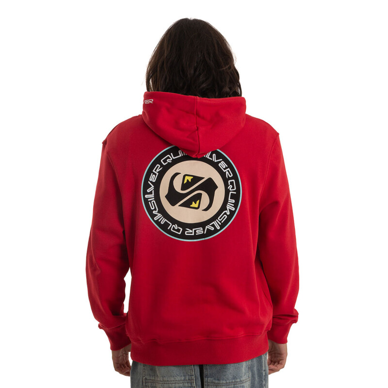 Quiksilver Buzo Con Capucha Circle Back Hombre - Rojo Rojo