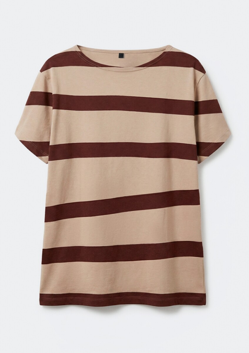 BLUSA ESTAMPADA - BEIGE 