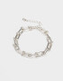 Pulseras Flexibles Bañada en Plata Pulsera Bañada En Plata - Plateado