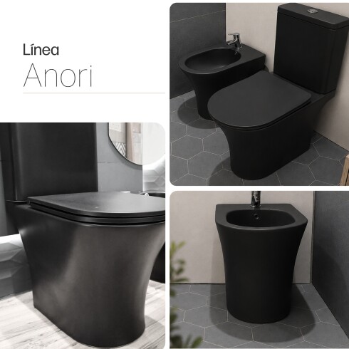 JUEGO DE LOZA SANITARIA PIEZA ANORI BLANCO CERÁMICA BAÑO 000