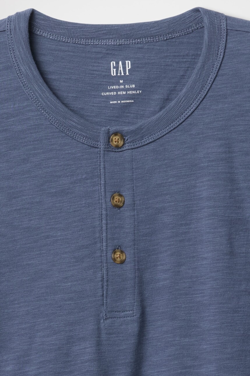 Remera Con 3 Botones Hombre Vintage Indigo 19-3929