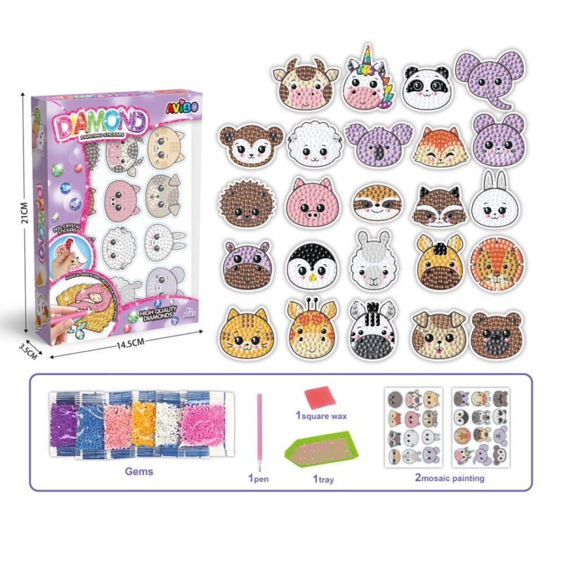 Set Stickers Creativos Animales Set Stickers Creativos Animales