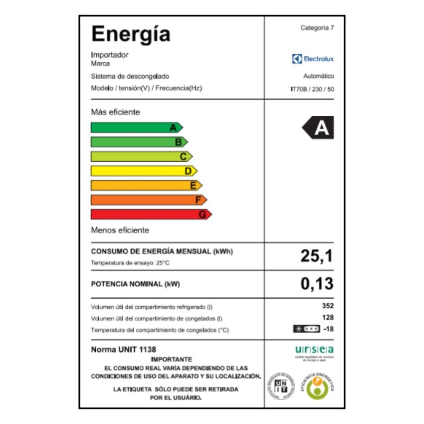 Heladera Electrolux EL-IT70B negra inverter Heladera Electrolux EL-IT70B negra inverter