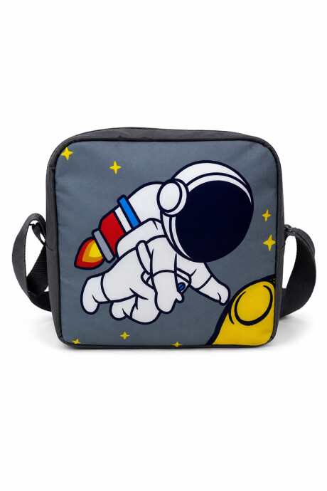 Lunchera tutti gris con astronauta