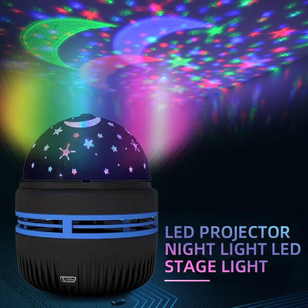 Mini Bola Rgb Luces Discoteca Led Potente Rotativa Calidad Variante Estrellas