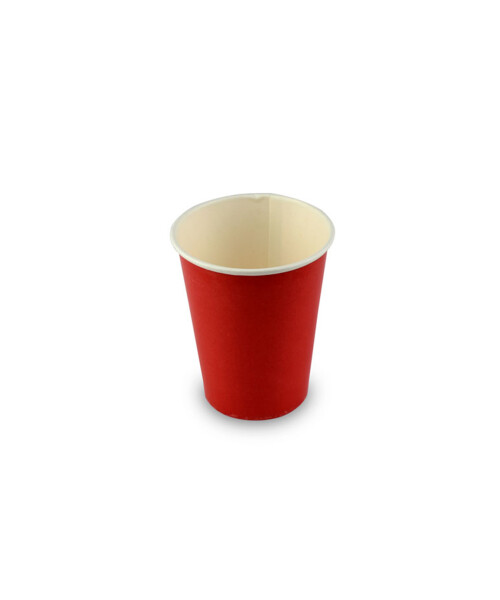 VASO POLIPAPEL 8 OZ ROJO