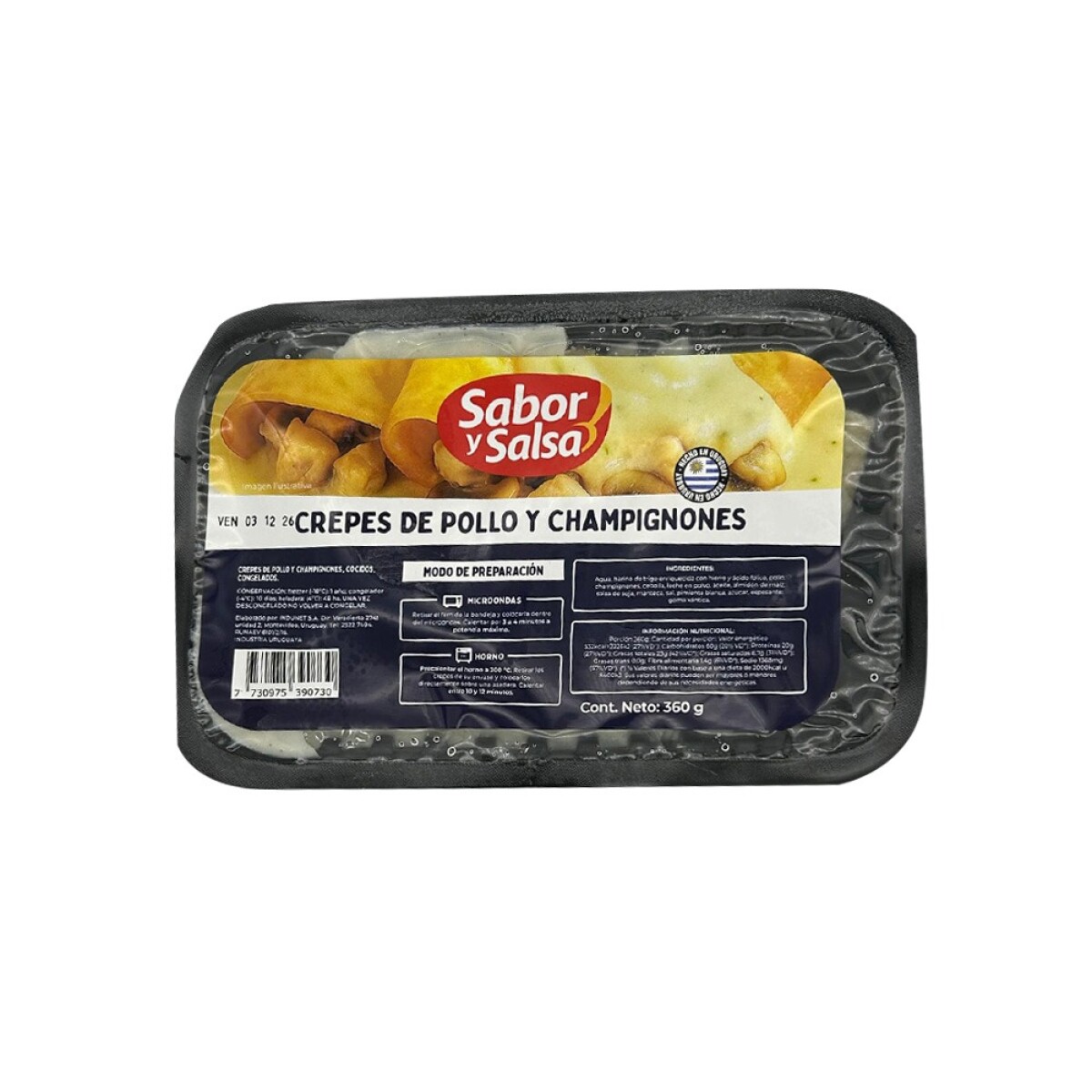 Crepes De Pollo Y Champignones 360 Gr 