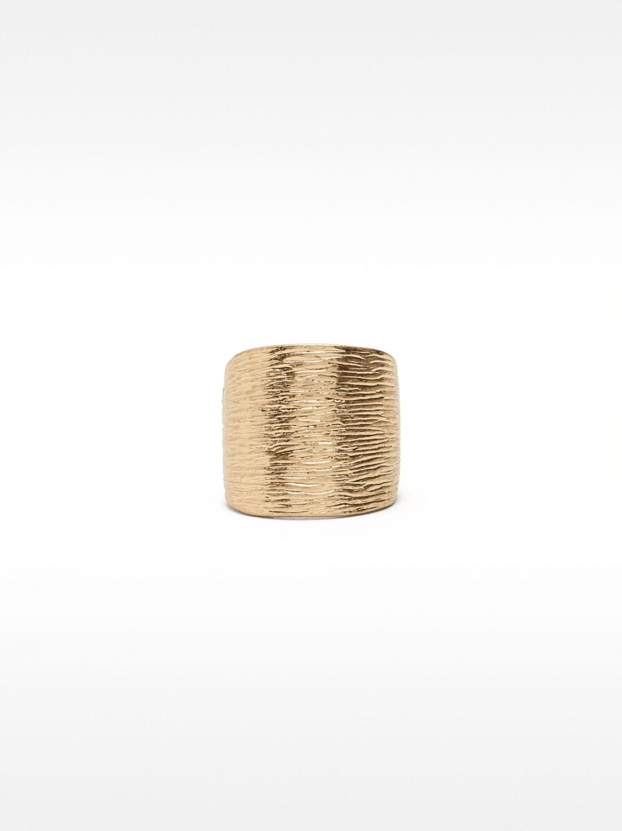 Anillo Ancho Texturizado - dorado 