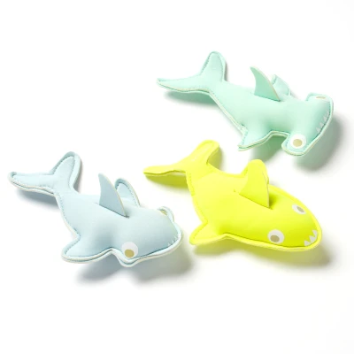 Juego de Piscina Set de 3 Sunnylife Salty the Shark Aqua Neon Yellow
