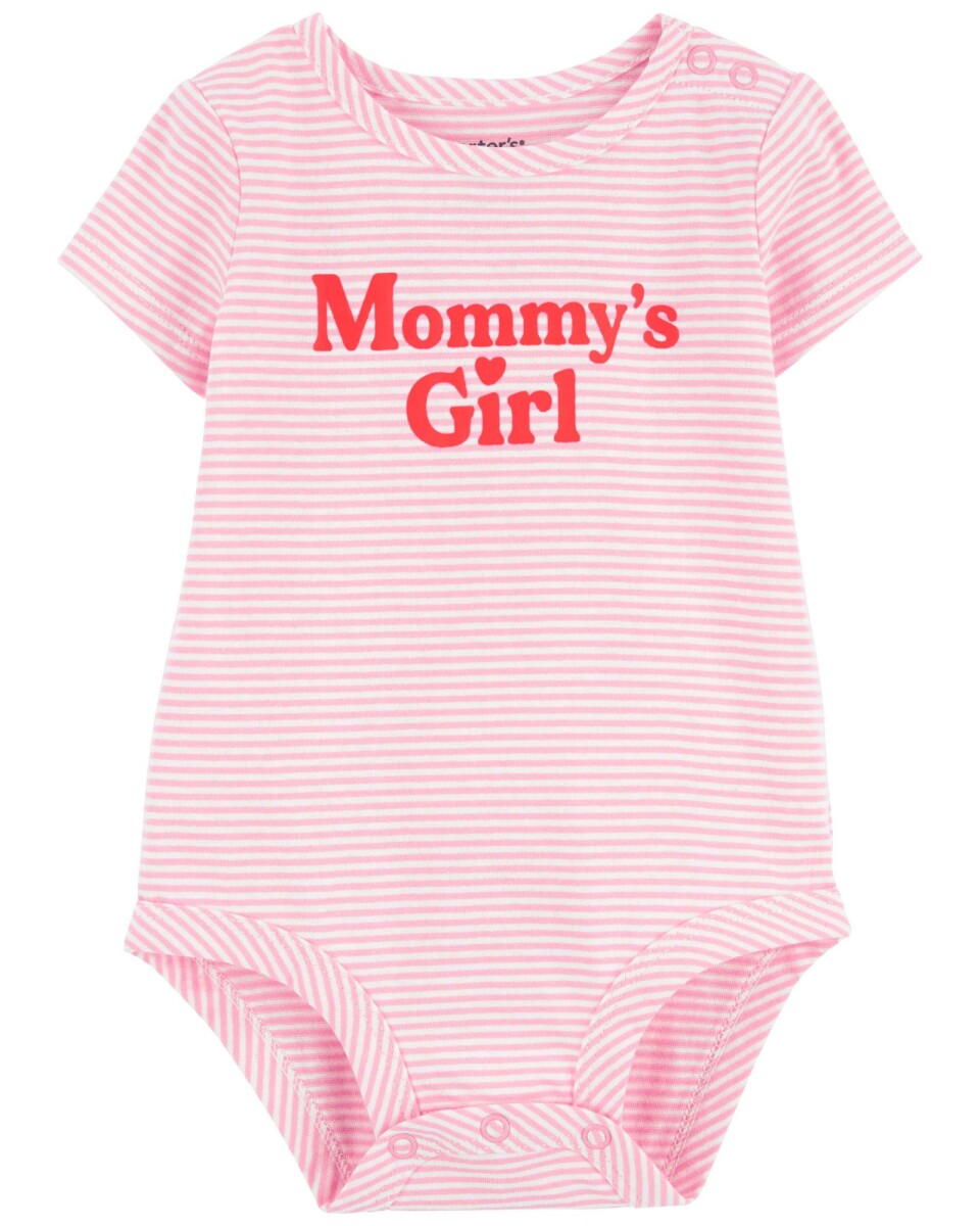 Body de algodón manga corta estampa Mommy's girl 