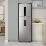 Refrigerador Frío Seco 423 Lts Inox C/D INVERTER Gris