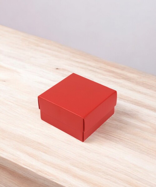 Caja Cuadrada 8x8x4,5 cm ROJO